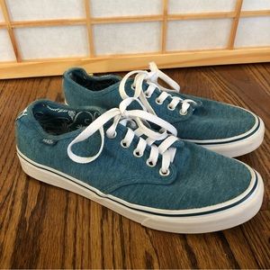 Vans Blue Chambray Sneakers - Size 8.5